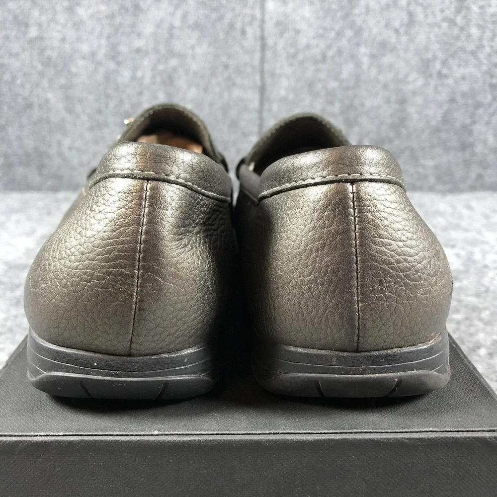 Naturalizer Shoes Womens‎ Size 8.5 M Metallic Pewter Pixie Loafers Driving Moc